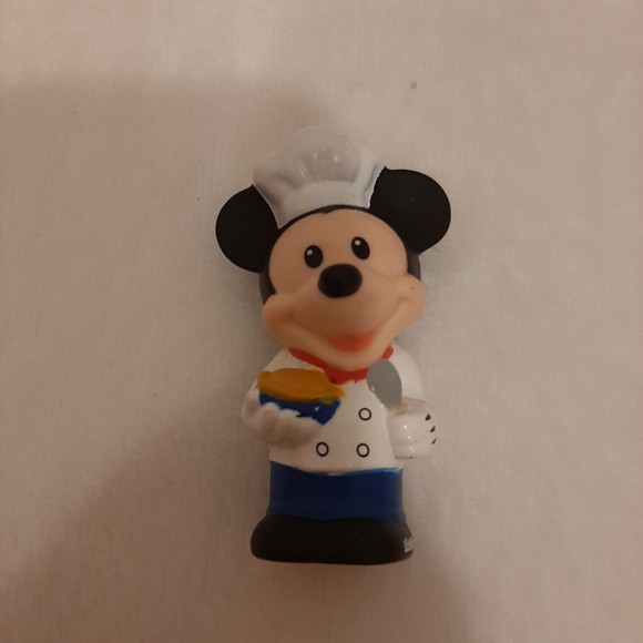 Fisher Price Little People Disney Chef Mickey Mouse Figure Mattel 2014 1186 - Picture 1 of 16